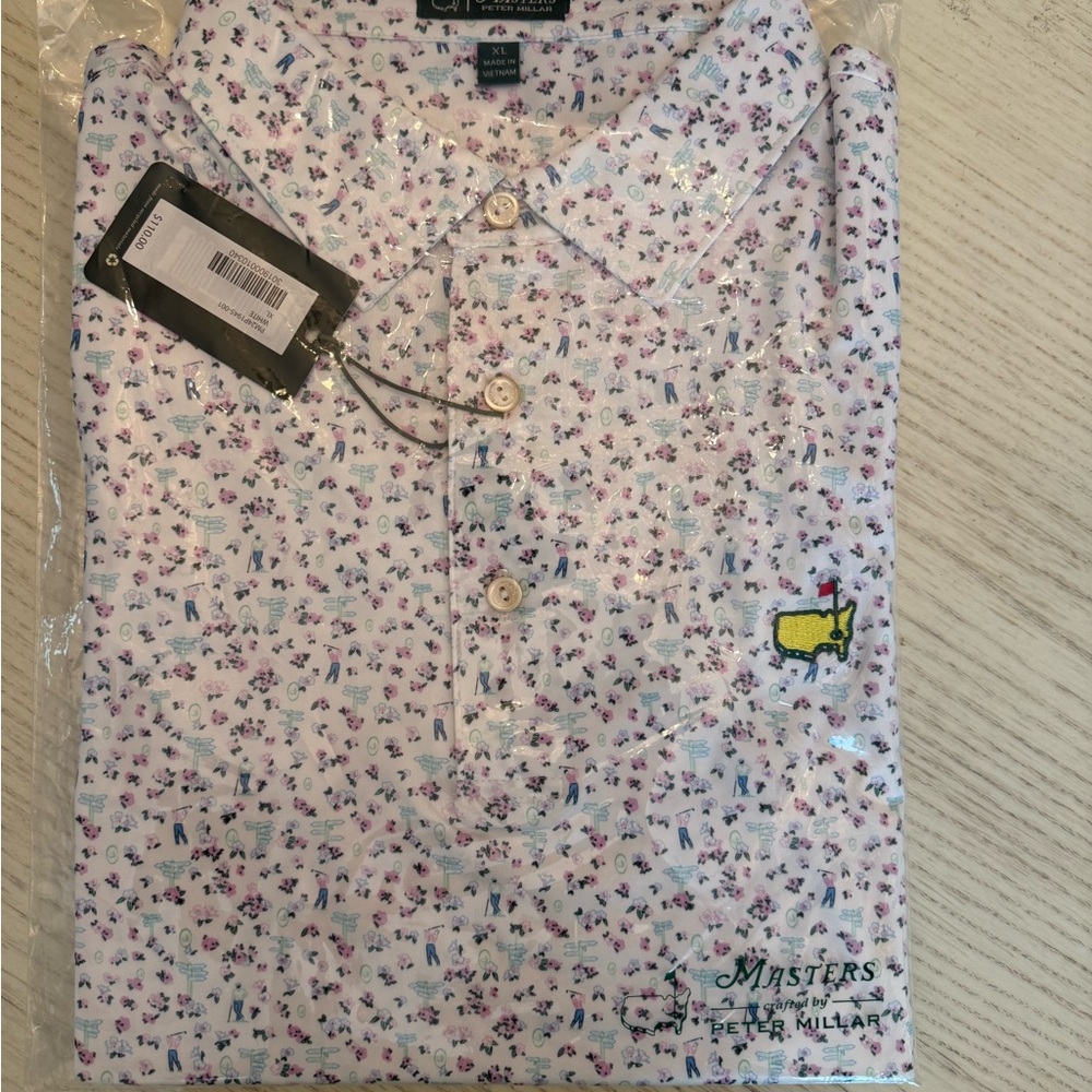 Men's Masters Golf Peter Millar Polo Shirt Size XL